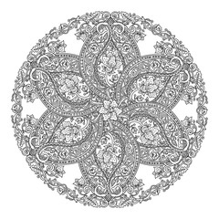 Round floral mandala