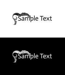 Fototapeta na wymiar mermaid silhouette, corporate identity logo concept