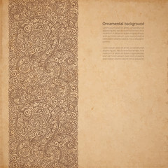 Vector ornate background with copy space