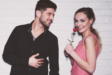 Beautiful young couple in love
