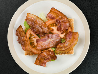 Bacon Lettuce and Tomato on Toast