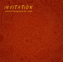 red oriental background for cards