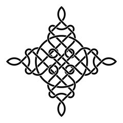 Celtic traditional abstract ornament over white background