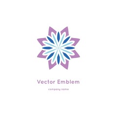 Bright and juicy beautiful circular logo for organic shop, eco product.