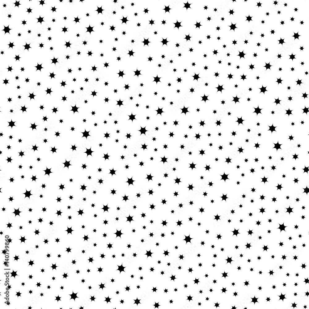 Poster Repeatable geometric pattern with scattered, random shapes