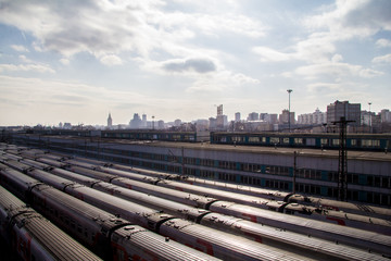 Fototapeta na wymiar Railway. The arteries of the big city