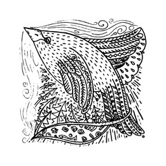 Zentangle decorative drawing