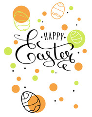 Happy Easter lettering greeting card