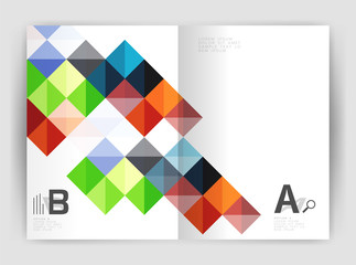 Minimalistic square brochure or leaflet business template