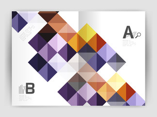 Fototapeta premium Square annual report brochure a4 print template