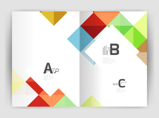 Square annual report brochure a4 print template