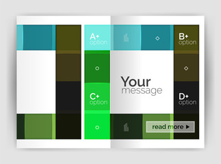 Set of front and back a4 size pages, business annual report design templates