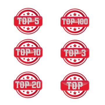 top Brand Logo round with stars