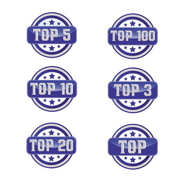 top Brand Logo round with stars
