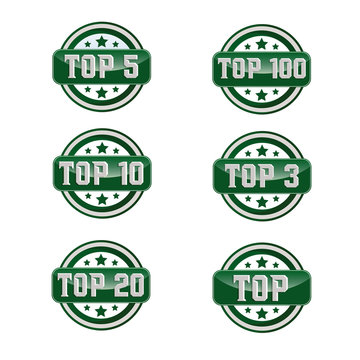 top Brand Logo round with stars