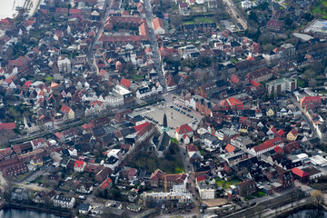 The north of Germany and Hamburg from above
