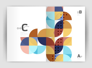 Vector modern geometric annual report cover