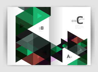 Modern triangle print template