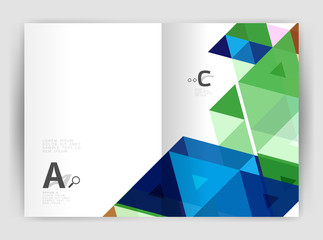 Modern triangle print template