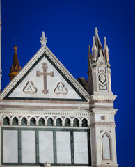 Fototapeta premium The facade of a Cathedral in Florence Italy