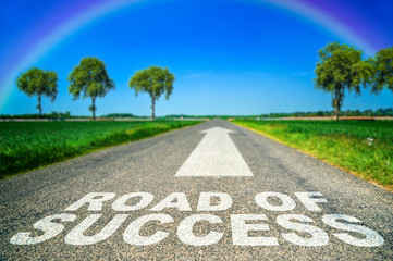 road of success concept