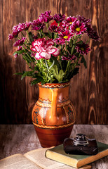 Asters in vase