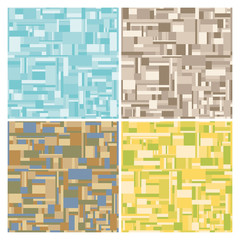 Set of seamless background of rectangles
