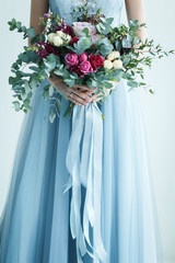 bridewith bouquet in hands