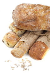 bread and sunflower kernels