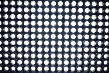 Led diode panel with light. Led panel background. Macro shot.