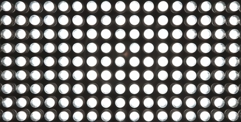 Led diode panel with light. Led panel background. Macro shot.