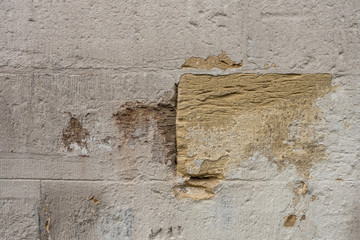 Gebäudeschäden Sandsteinwand