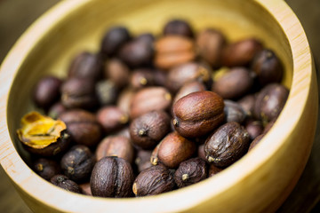 dried berries coffee beans