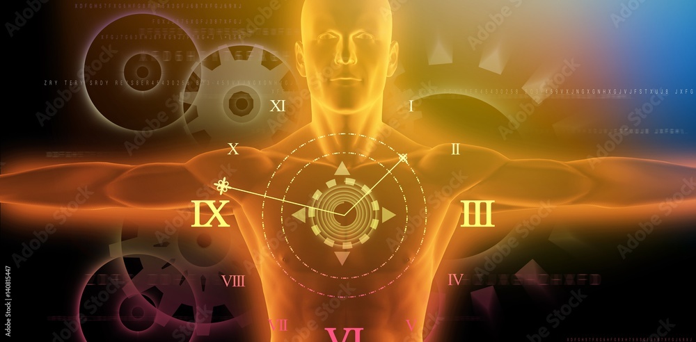 Poster composite image of clock