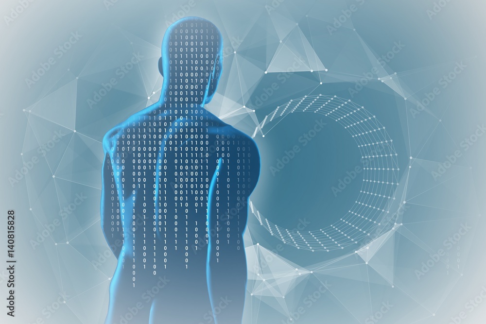 Poster composite image of pixel design