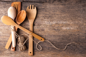 Rustic wooden spoons