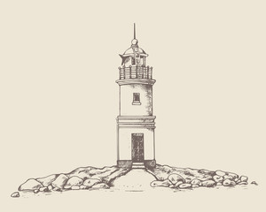 Tokarevskiy lighthouse in Vladivostok. - 140816486