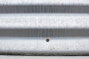 Metal old blinds with rusty bolt