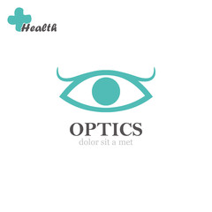 Optics logo design vector template