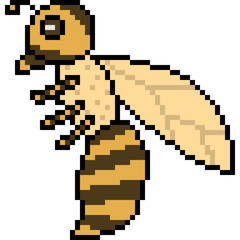 Obraz premium vector pixel art hornet