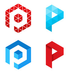 Letter P - Logo Set