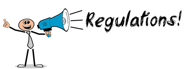 Regulations! / Mann mit Megafon