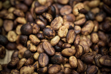 dried berries coffee beans