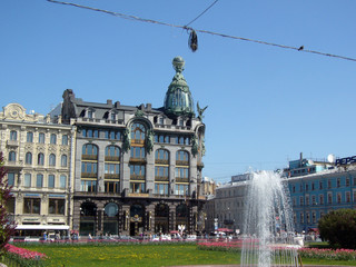 piter, architecture, st.petersburg, russia, city, fountain, palace, 