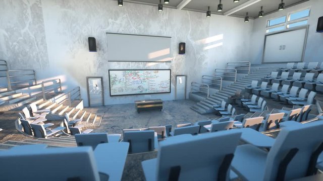 
the interior of the hall of audience for the lecture render 3D