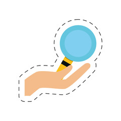 hand holding search online shopping icon vector illustration eps 10