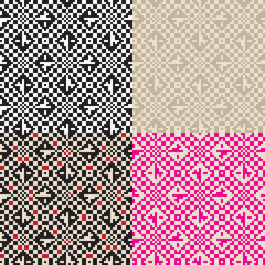 Set of four seamless geometric textures. Swatches are included in vector file. 