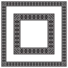 Obraz premium Square black and white frames, geometric pattern. Different sizes.