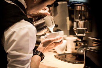 cappuccino and latte art