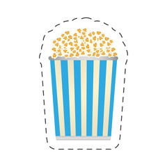 bucket pop corn cinema movie image vector illustration eps 10